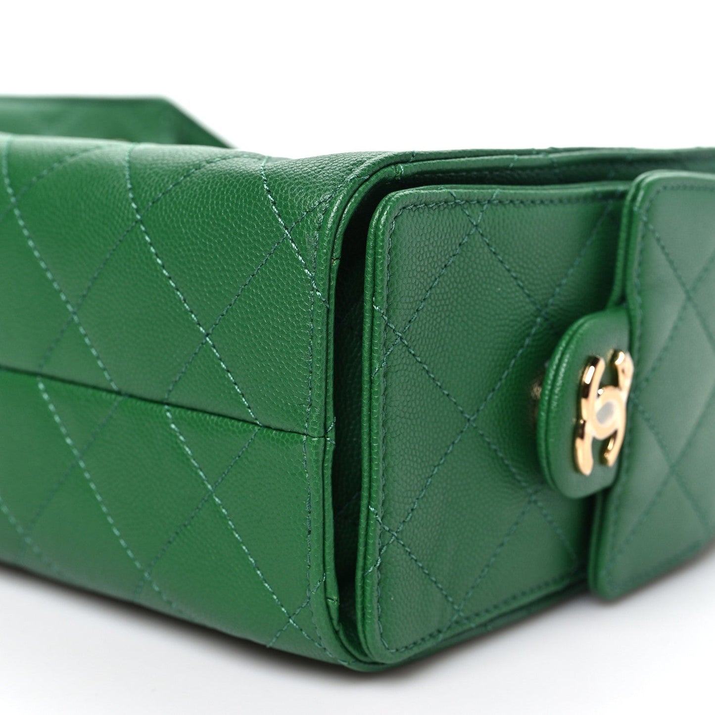 Caviar Quilted Mini Chanel 25 Handbag Green