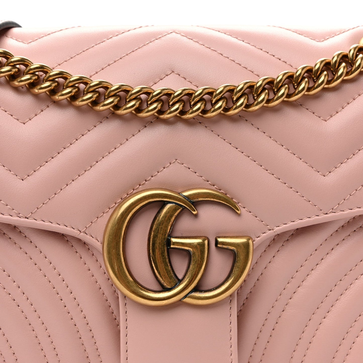 Calfskin Matelasse Small GG Marmont Shoulder Bag  Perfect Pink