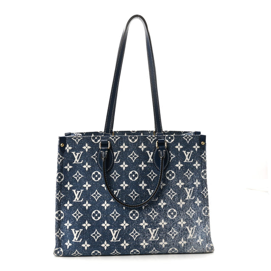 Monogram Jacquard Denim Onthego MM Bleu