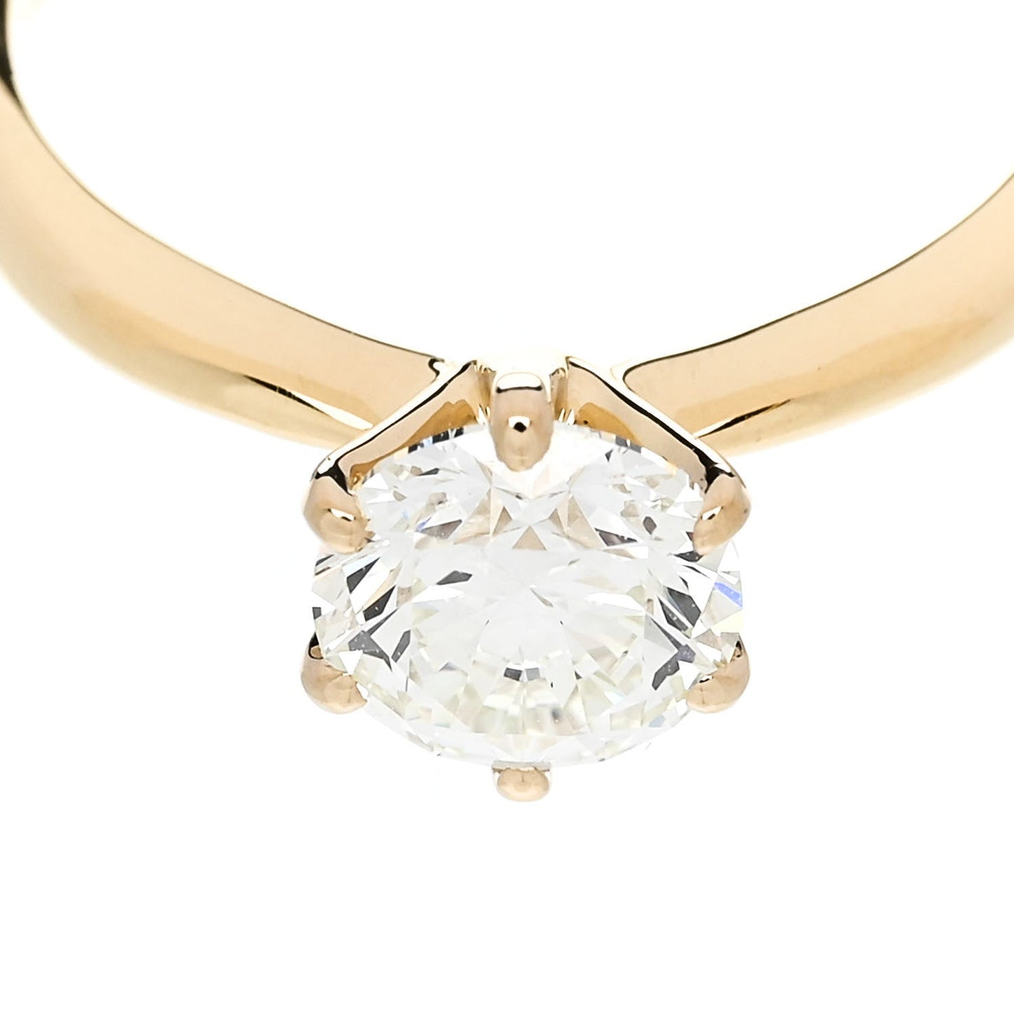 18K Yellow Gold Diamond 1.24ct Solitaire Engagement Ring 53 6.25