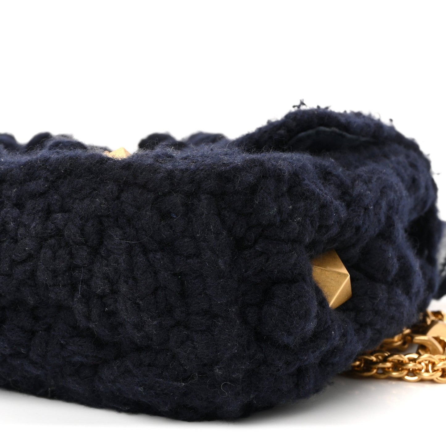 Cashmere Large Roman Stud Shoulder Bag Marine
