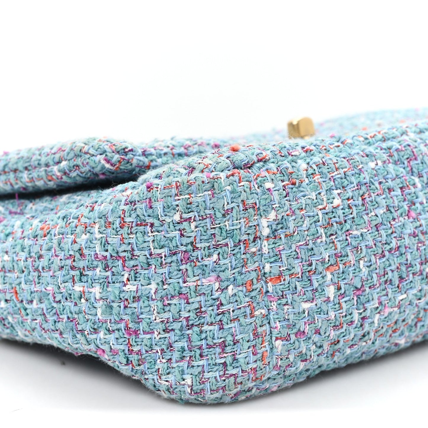 Tweed Quilted Medium Chanel 19 Flap Blue Multicolor