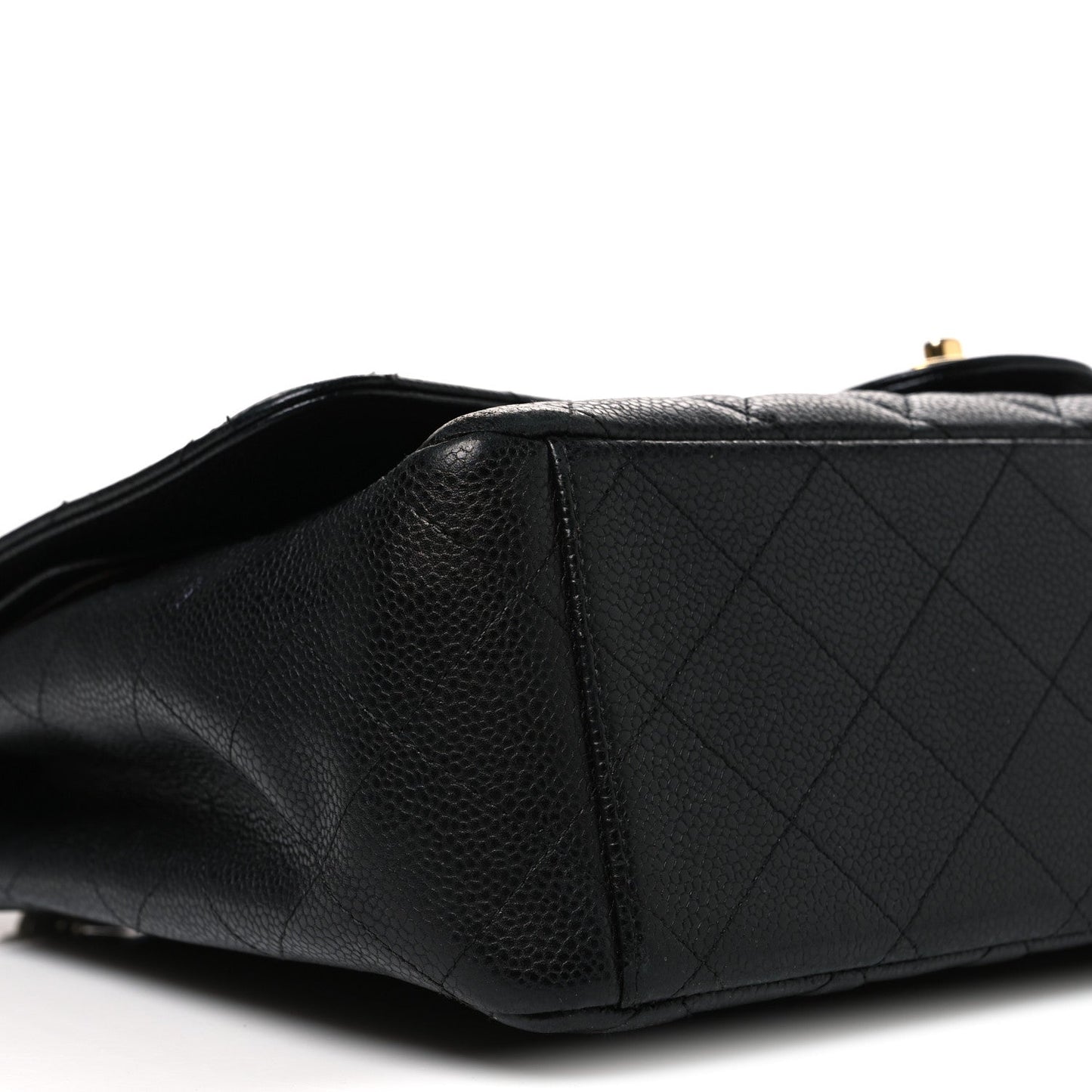 Caviar Quilted Maxi Double Flap Black