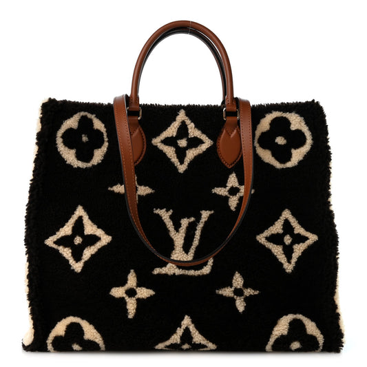 Shearling Monogram Giant Teddy Onthego GM Marron