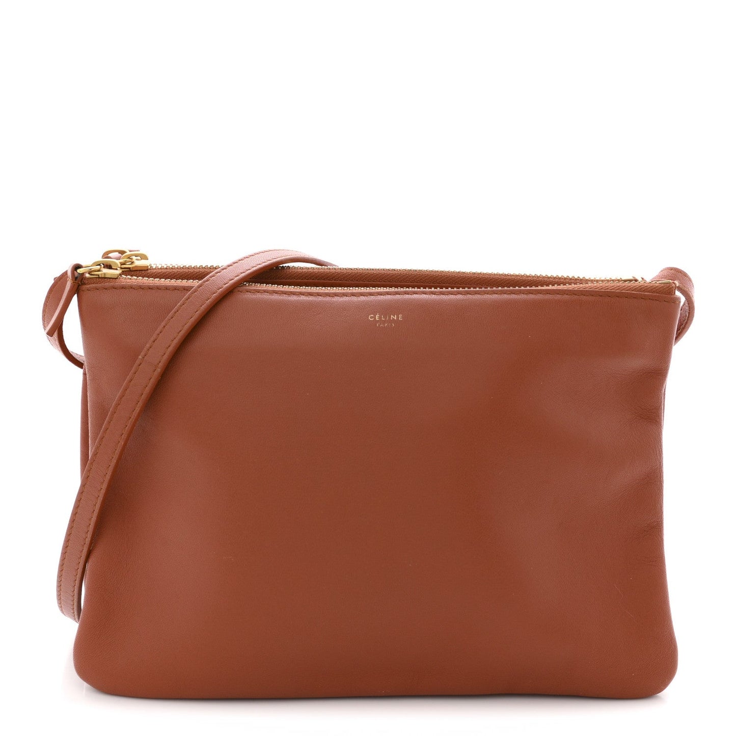 Lambskin Large Trio Crossbody Bag Tan