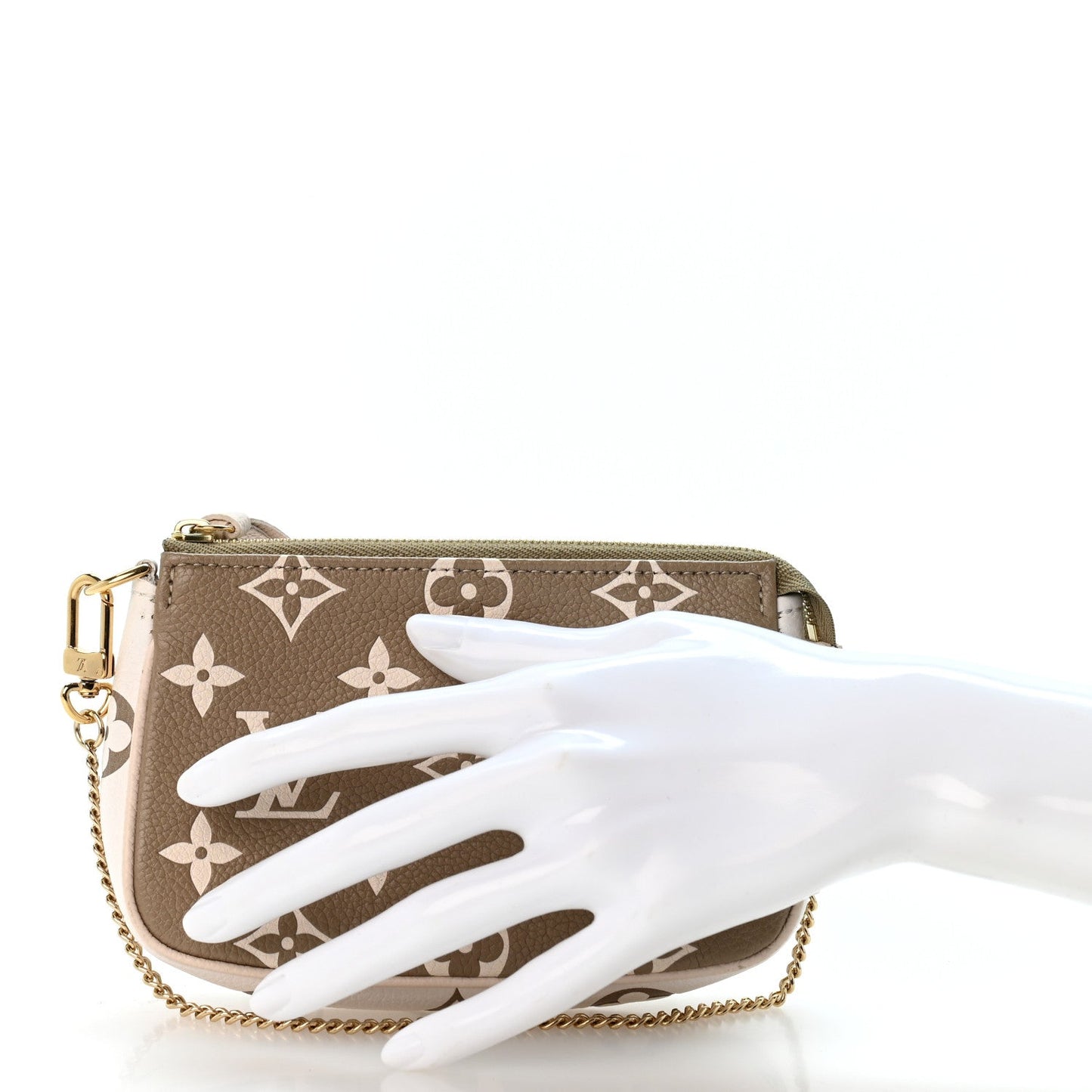 Empreinte Spring in the City Mini Pochette Accessories Kaki Beige Cream