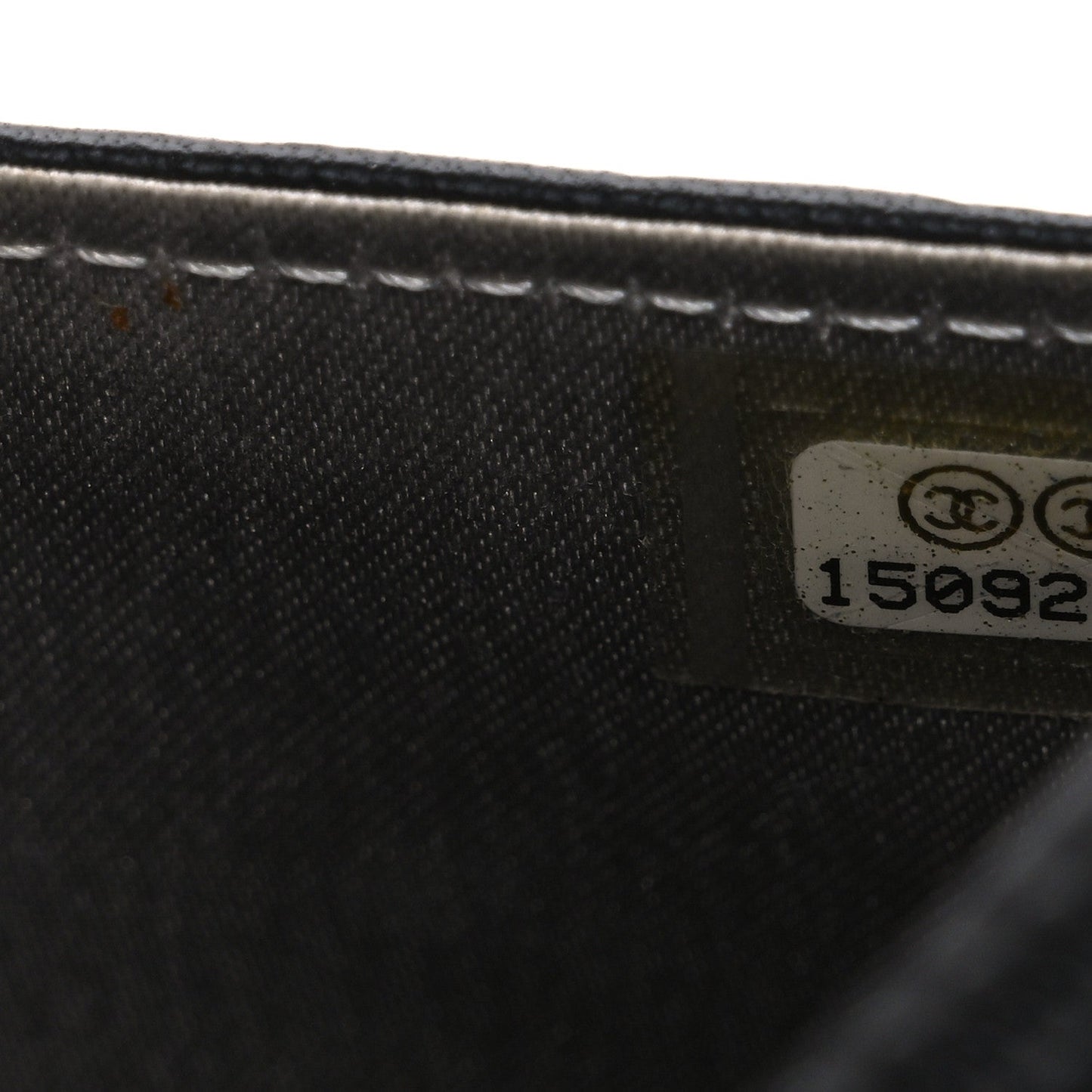 Lambskin Camellia Embossed Wallet on Chain WOC Black