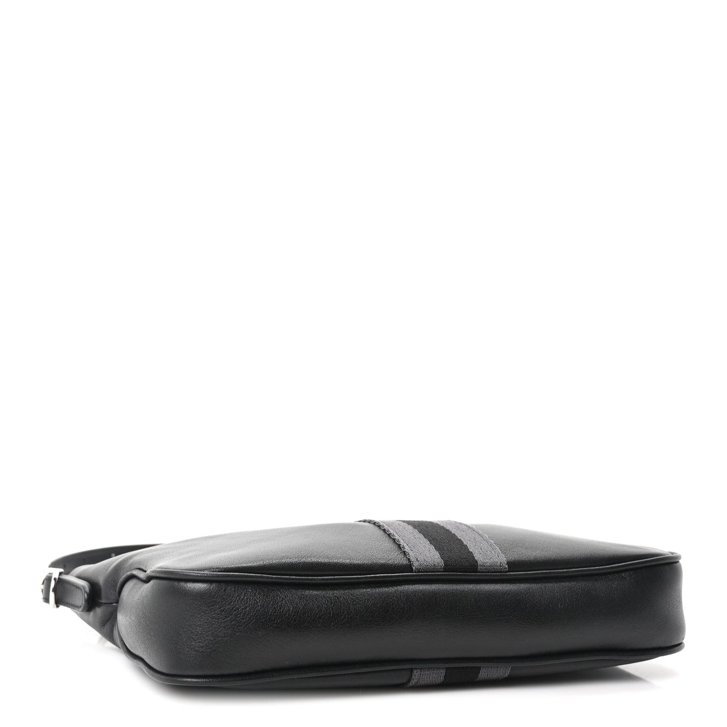 Calfskin Web Small Lunetta Crossbody Bag  Black