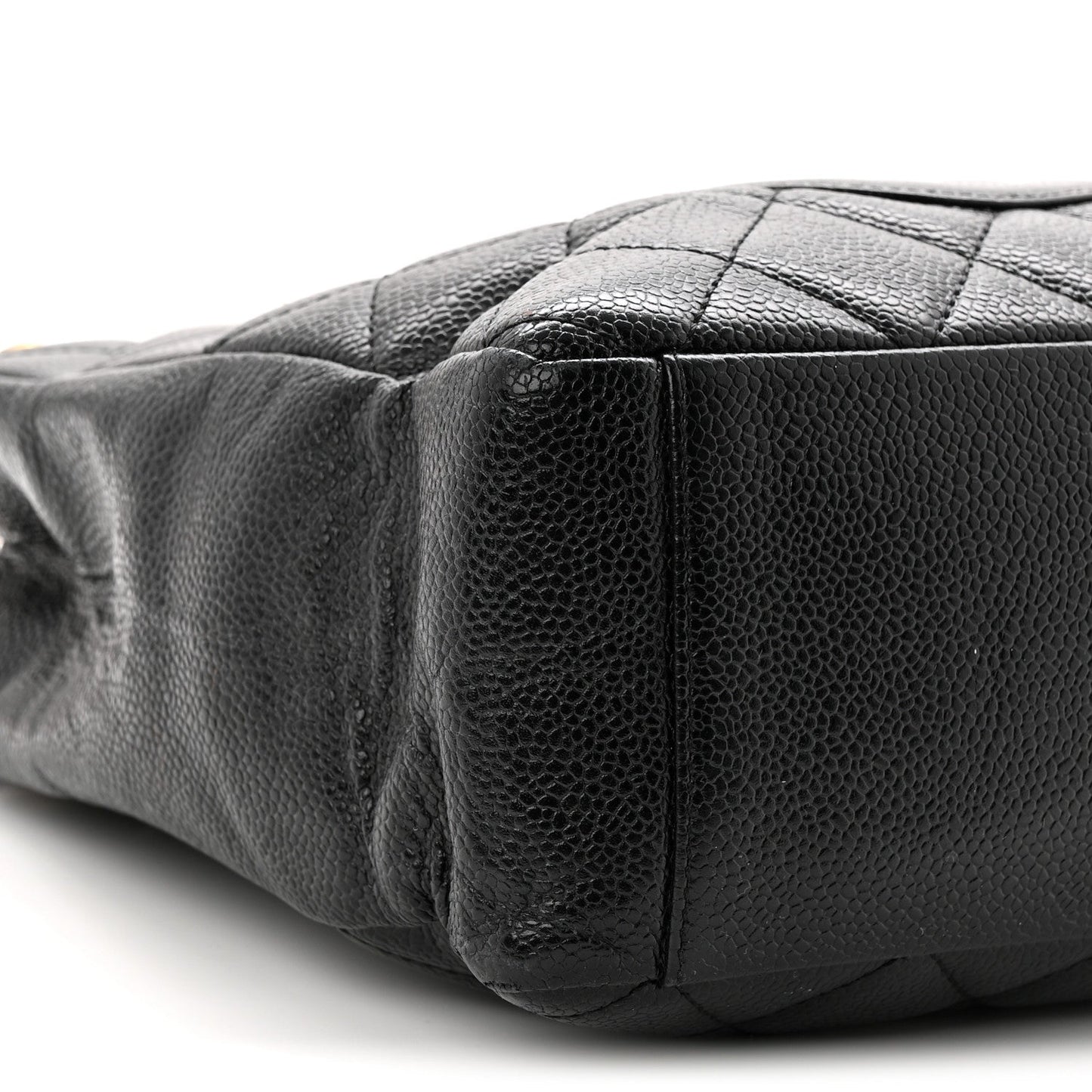 Caviar Quilted Petit Shopping Tote PST Black