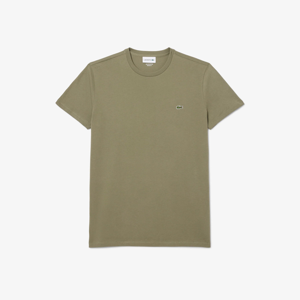 LACOSTE Regular fit CREW NECK T-SHIRT Men’s -KHAKI GREEN-BMY