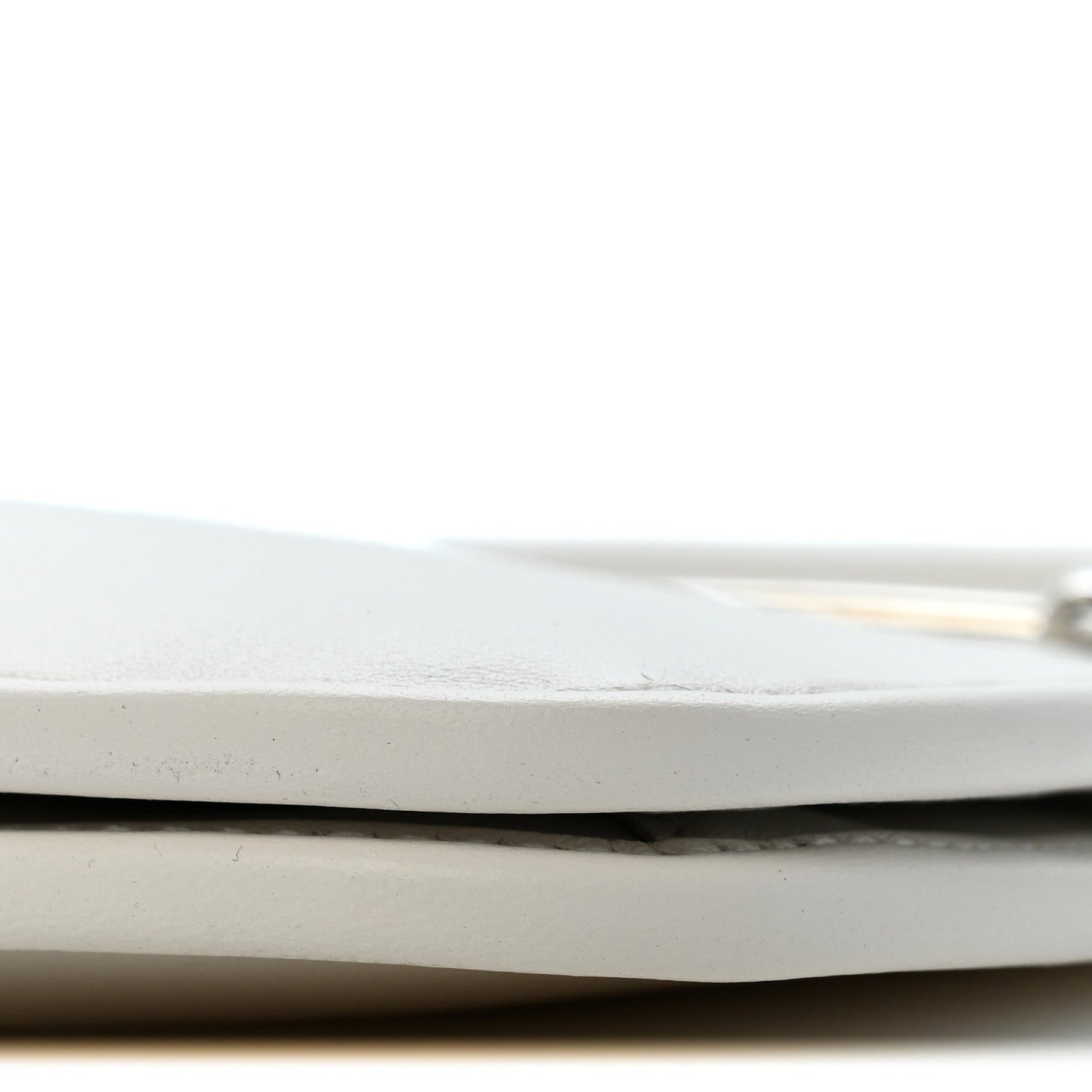 Calfskin Horsebit Slim Shoulder Bag White