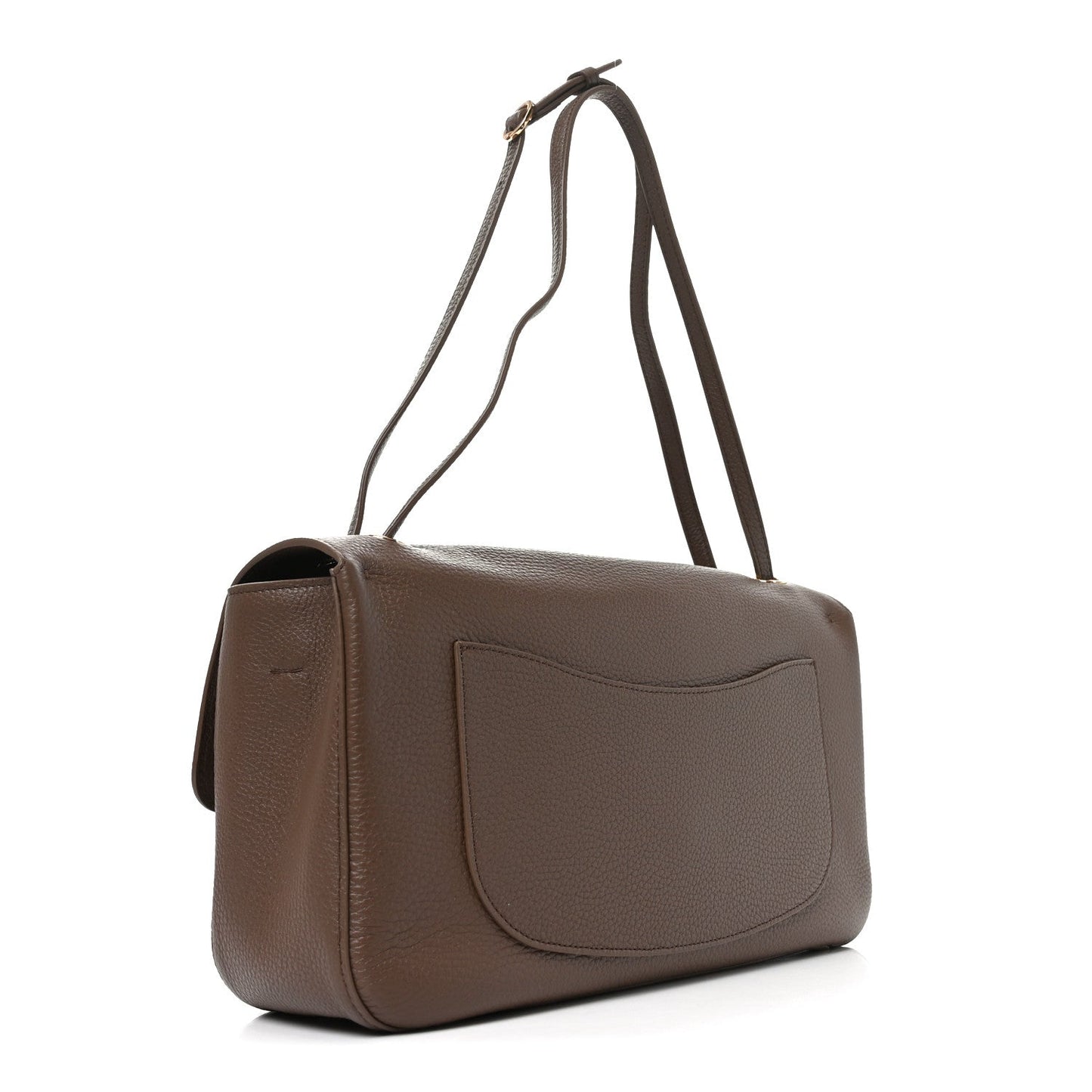 Grained Calfskin Small Souplissimo Maxi Flap Light Brown
