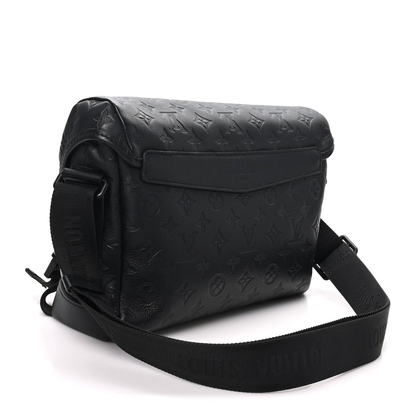 Calfskin Monogram Shadow Messenger Voyager PM  Black