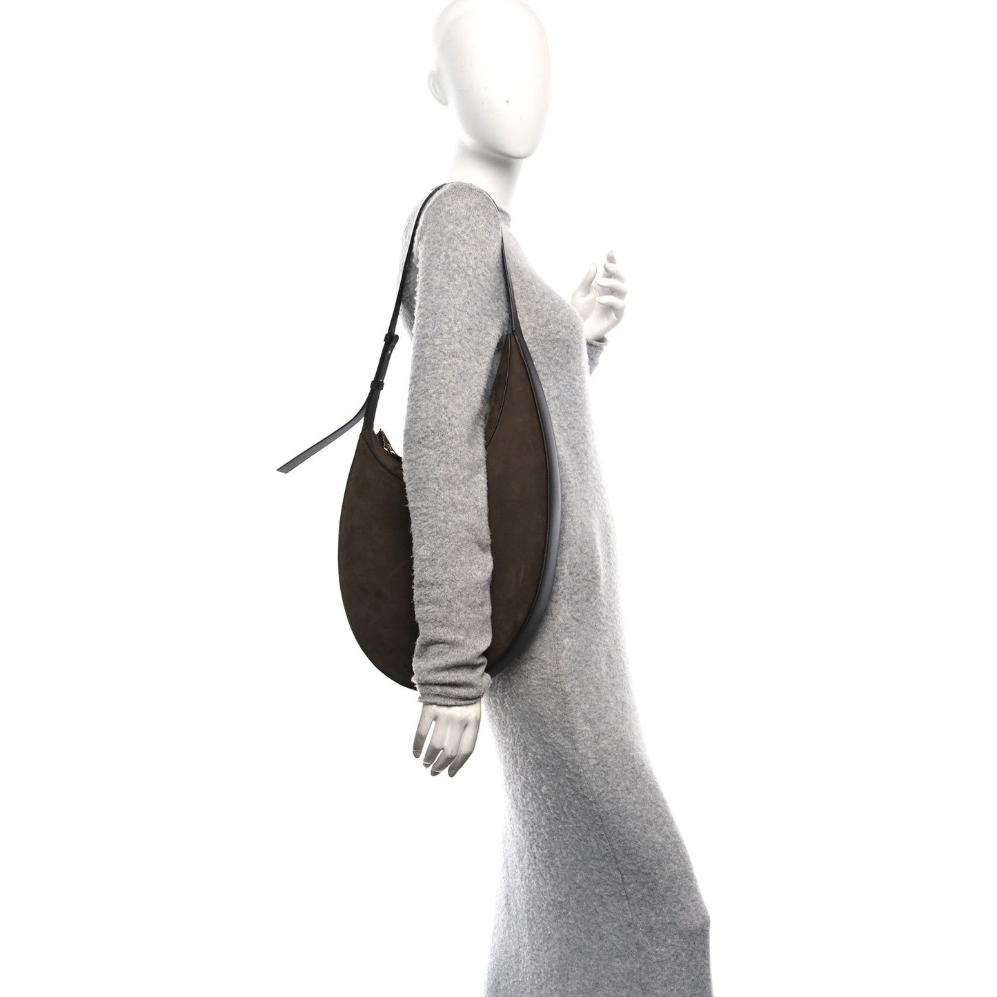 Suede Large Drop Shoulder Bag Fondant