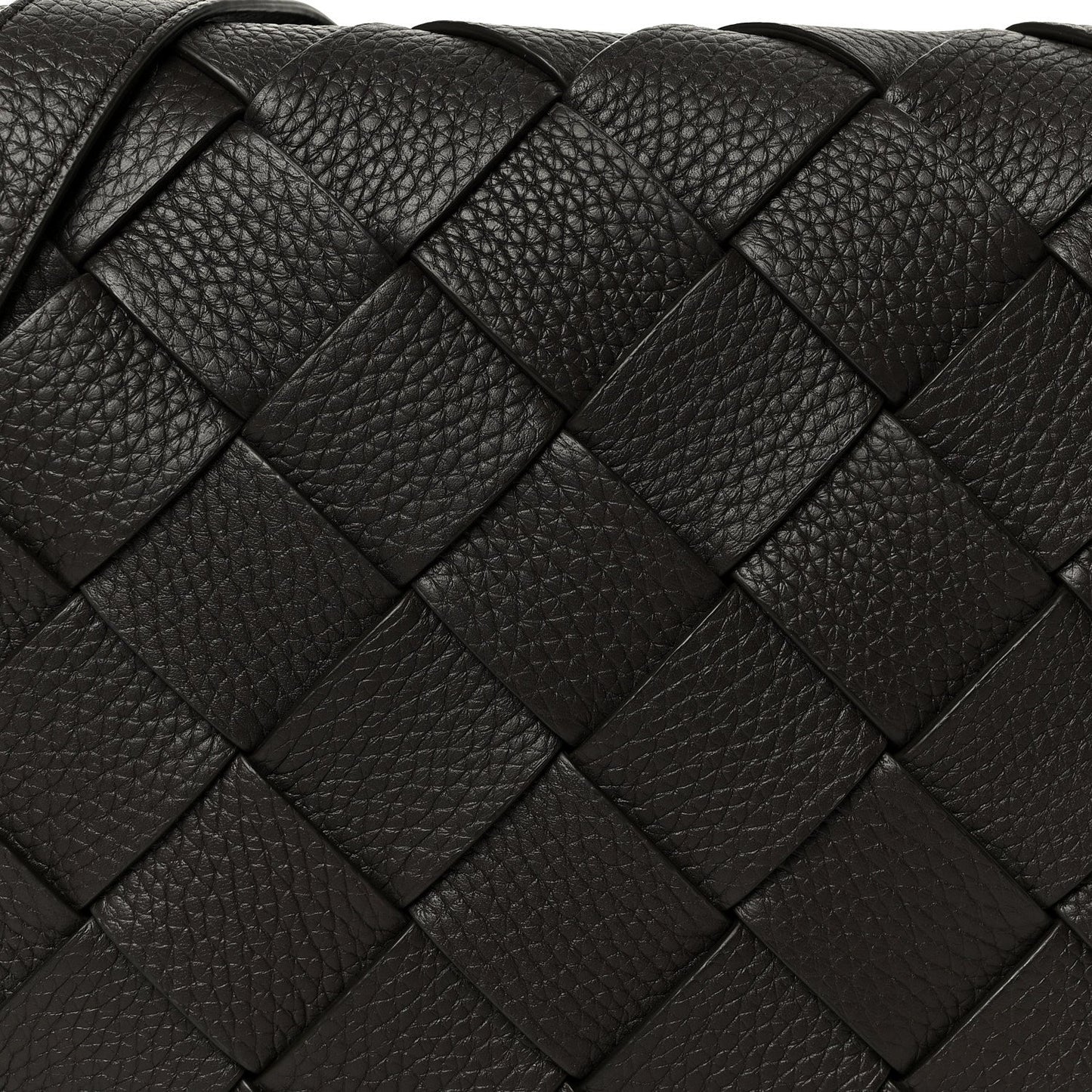 Grained Calfskin Intreccio Large Diago Crossbody Bag Fondant