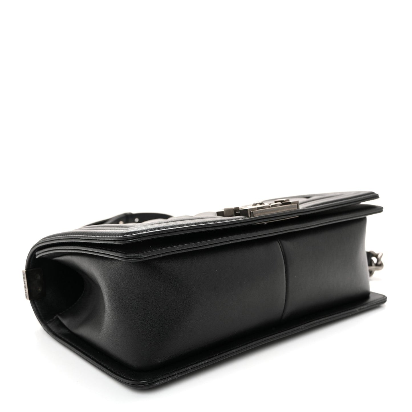 Lambskin Quilted Medium Boy Flap Black