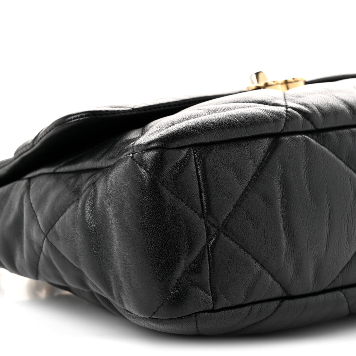 Lambskin Quilted Large Chanel 19 Flap Black