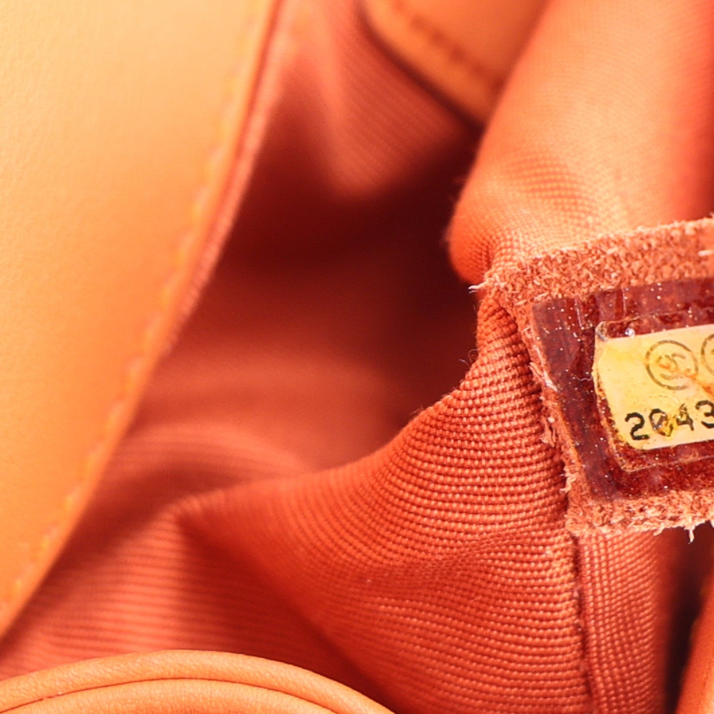 Calfskin Quilted Small Boy Flap Orange