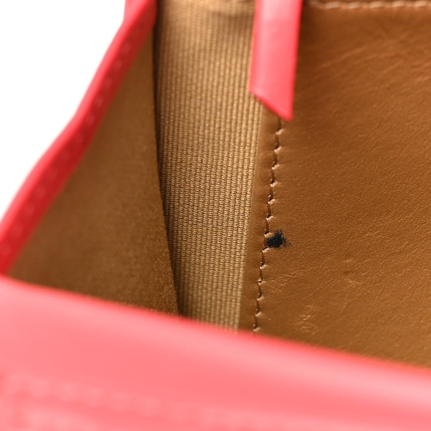 Lambskin Quilted CC Pearl Crush Wallet On Chain WOC  Red
