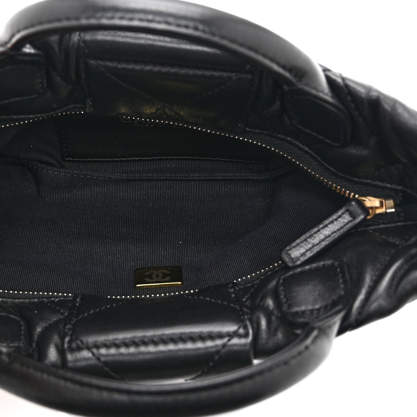 Lambskin Quilted Mini Bow Bag Black