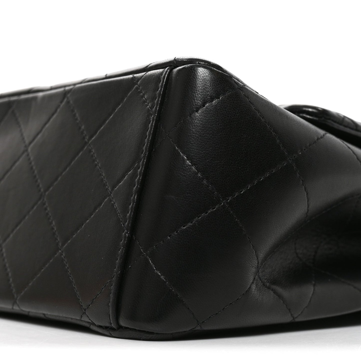 Lambskin Quilted Maxi Double Flap Black