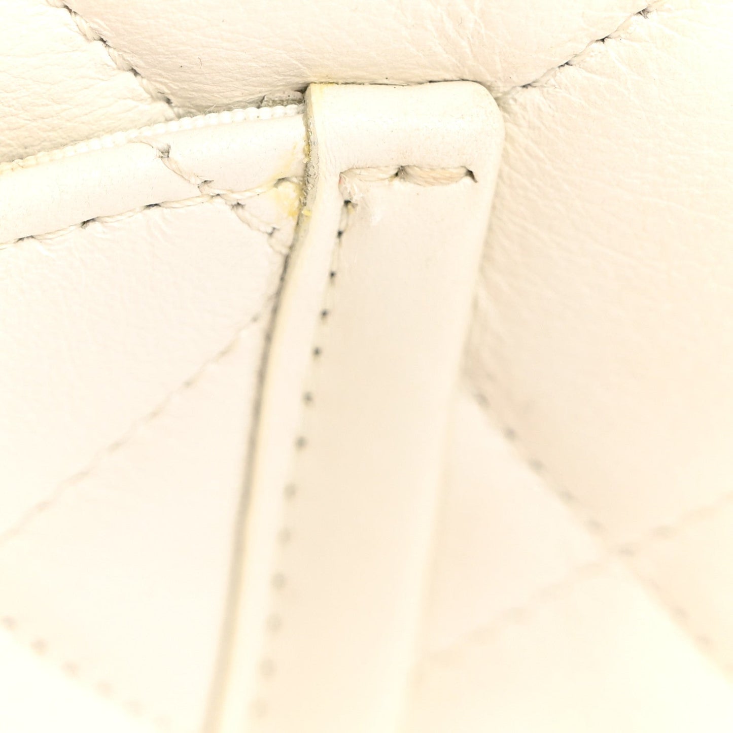 Calfskin Quilted CC Hobo Handbag White