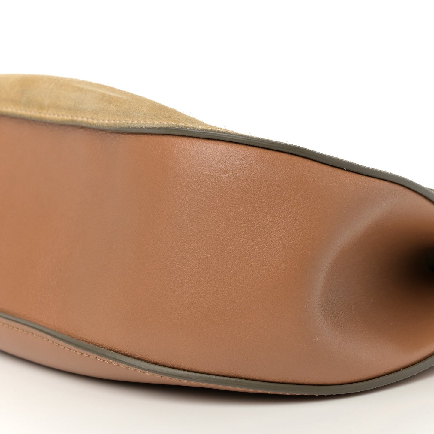 Suede Smooth Calfskin Drew Shoulder Bag Milky Coffee