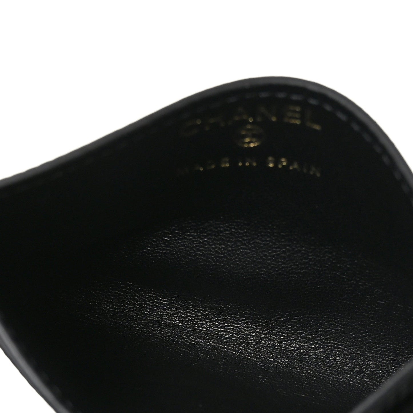 Calfskin Lizard Embossed Card Holder Black