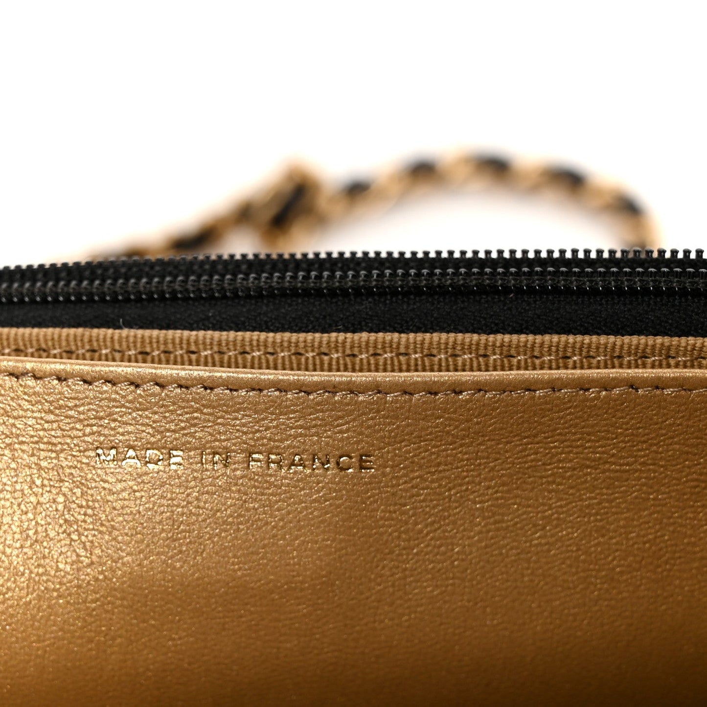 Lambskin Quilted CC Pearl Crush Wallet on Chain WOC Black