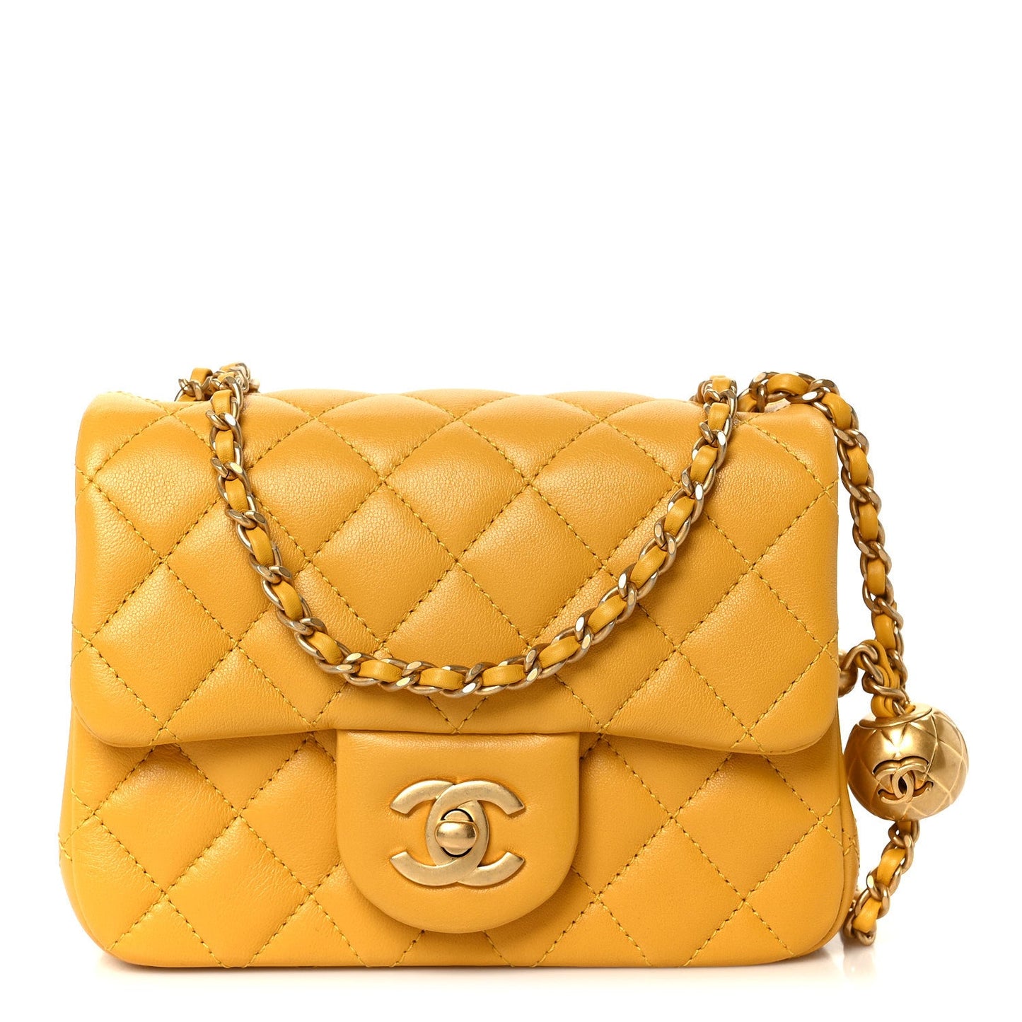 Lambskin Quilted Mini Pearl Crush Flap Juane