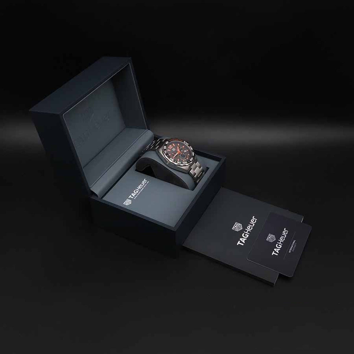 Tag Heuer Formula 1 Chronograph Ceramic Black Dial Silver Steel Strap Watch for Men - CAZ101AH.BA0842