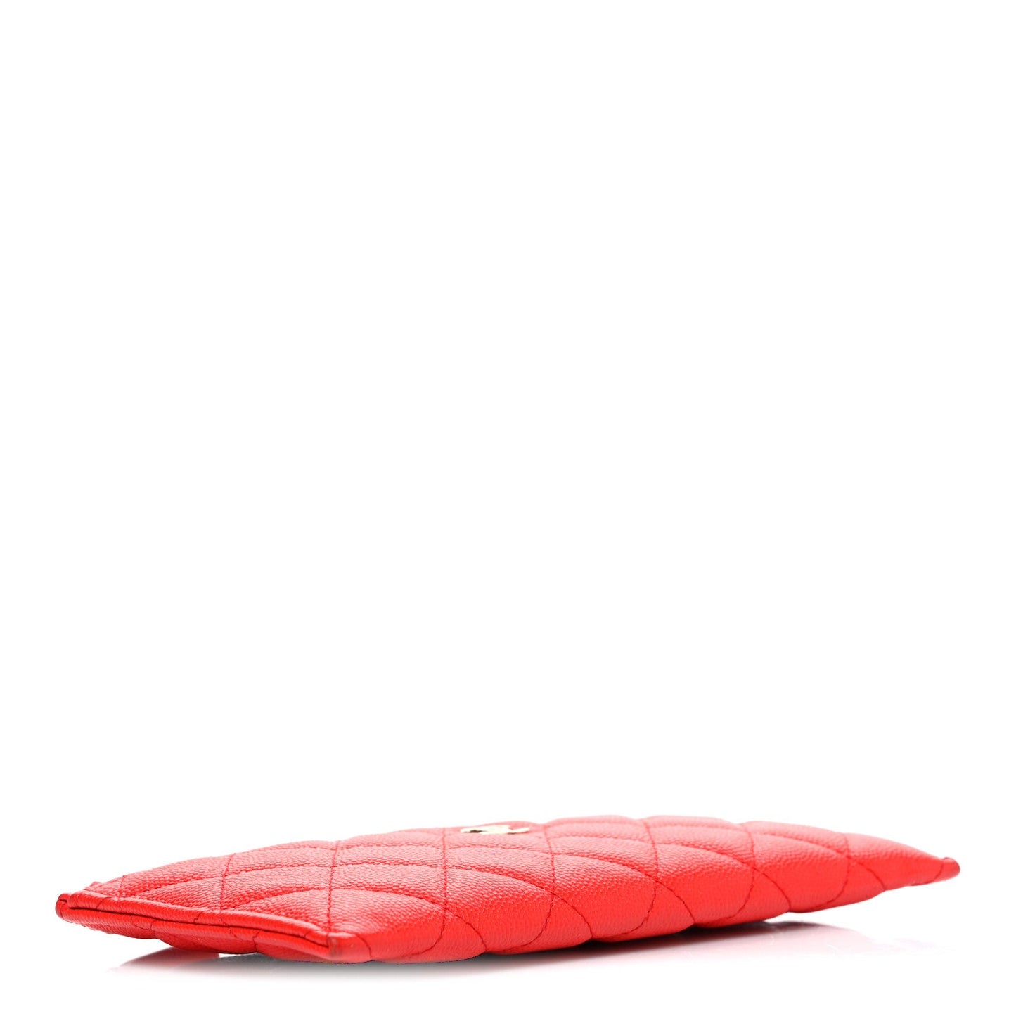 Caviar Quilted Classic Zip Pouch Red