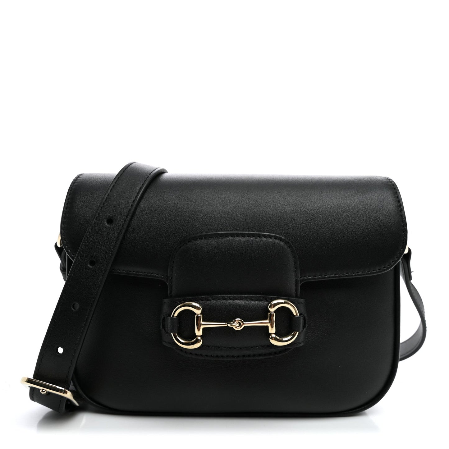 Arabella Calfskin Horsebit 1955 Shoulder Bag Black