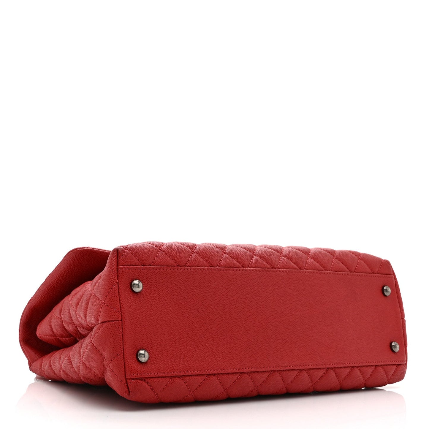Caviar Quilted Medium Coco Handle Flap Red