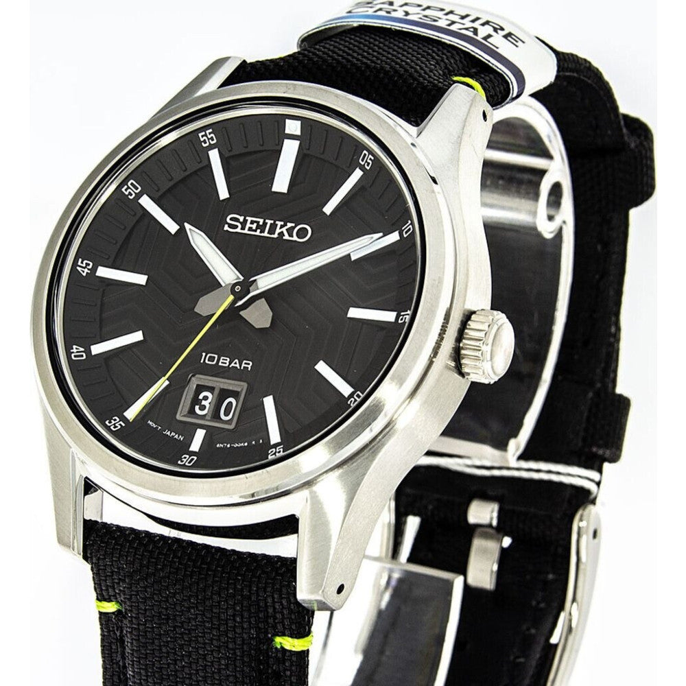 Seiko Men's SUR517P1 Discover More Black Dial Watch