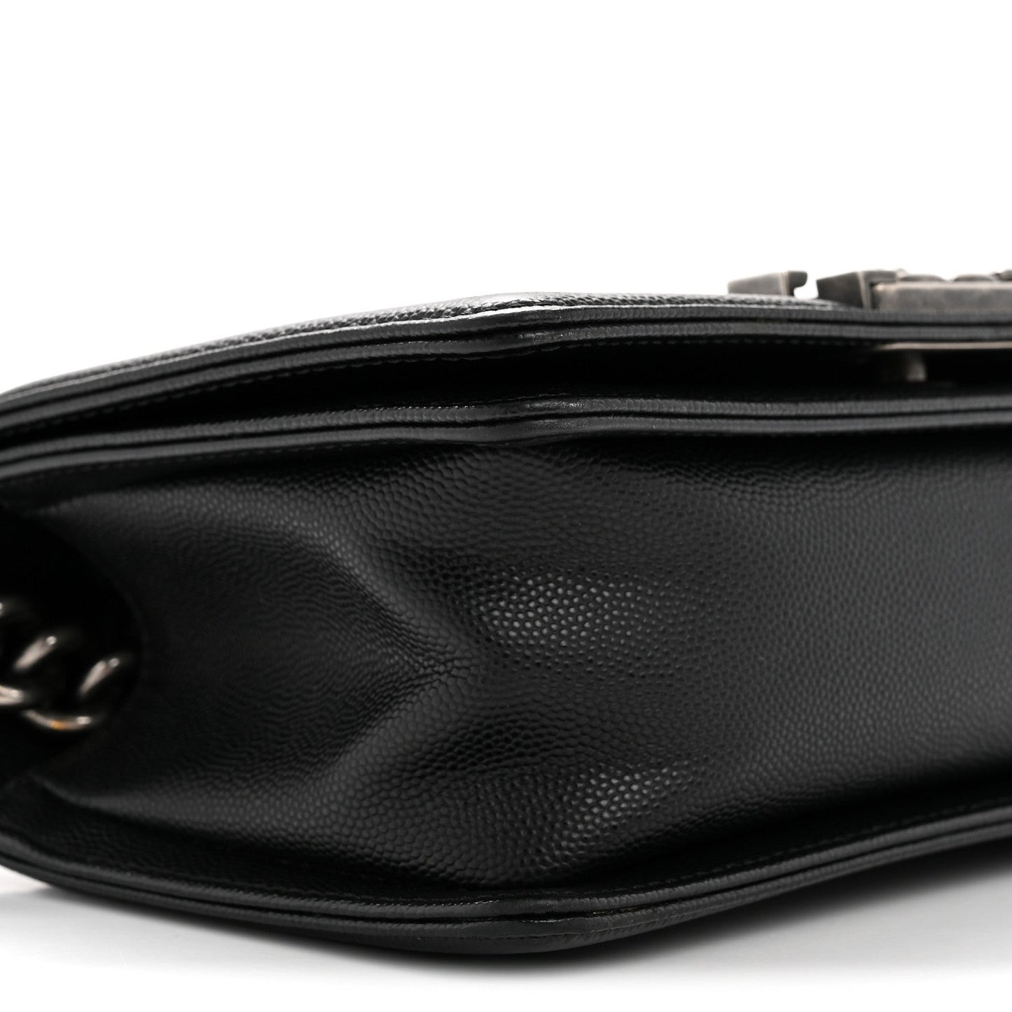 Caviar Quilted Small Boy Flap Black