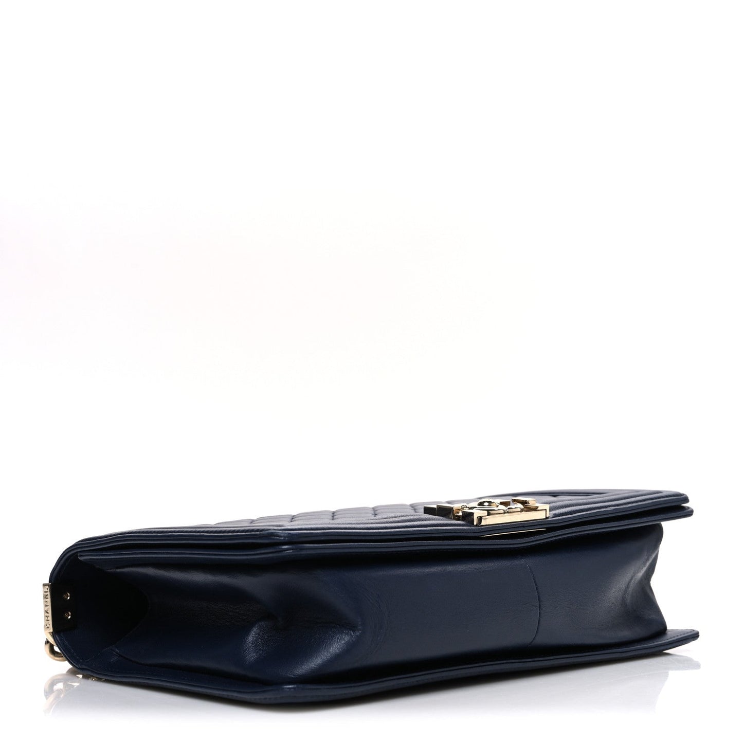 Lambskin Quilted New Medium Boy Flap Dark Navy Blue