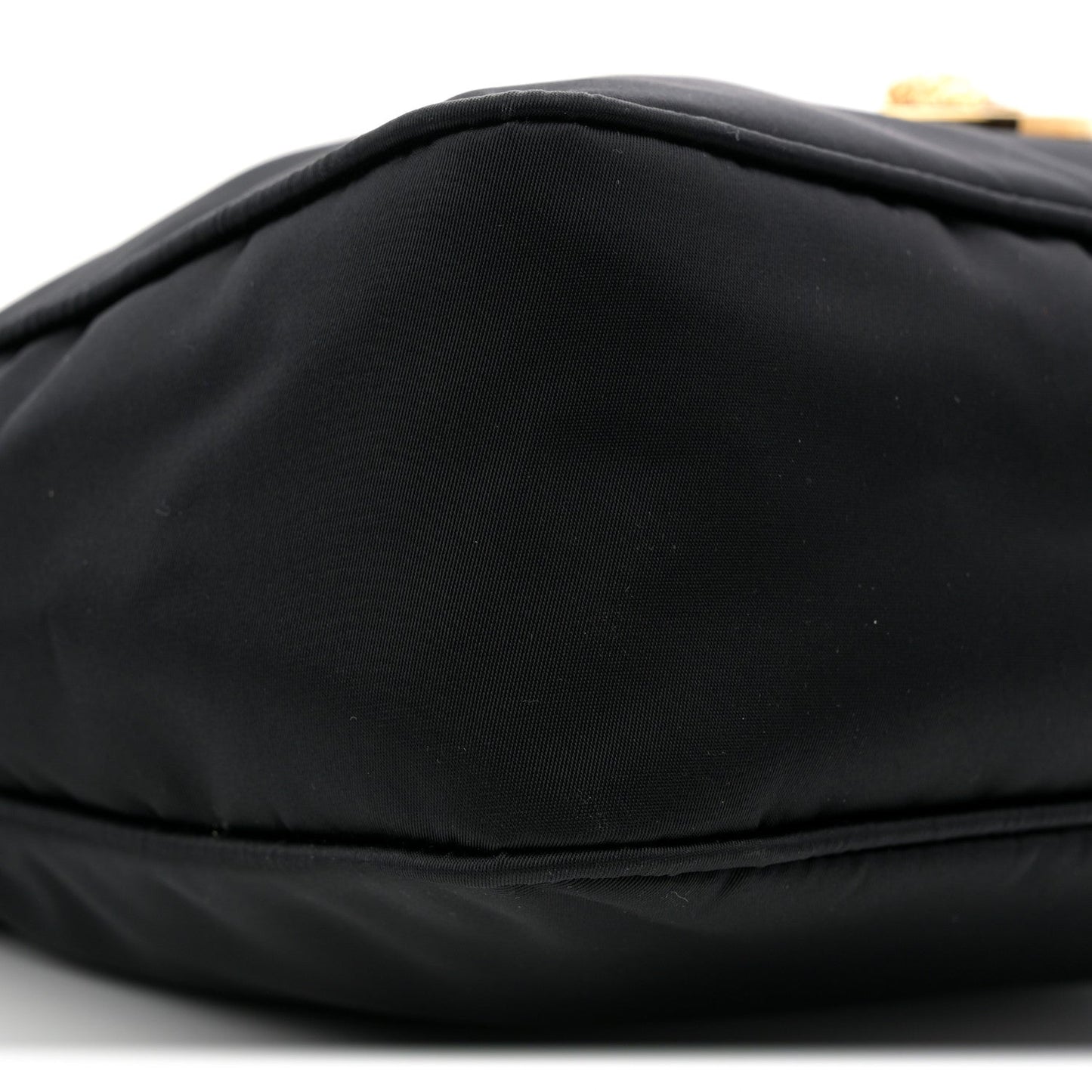 Nylon Tribute Chain Crossbody Shoulder Bag Black