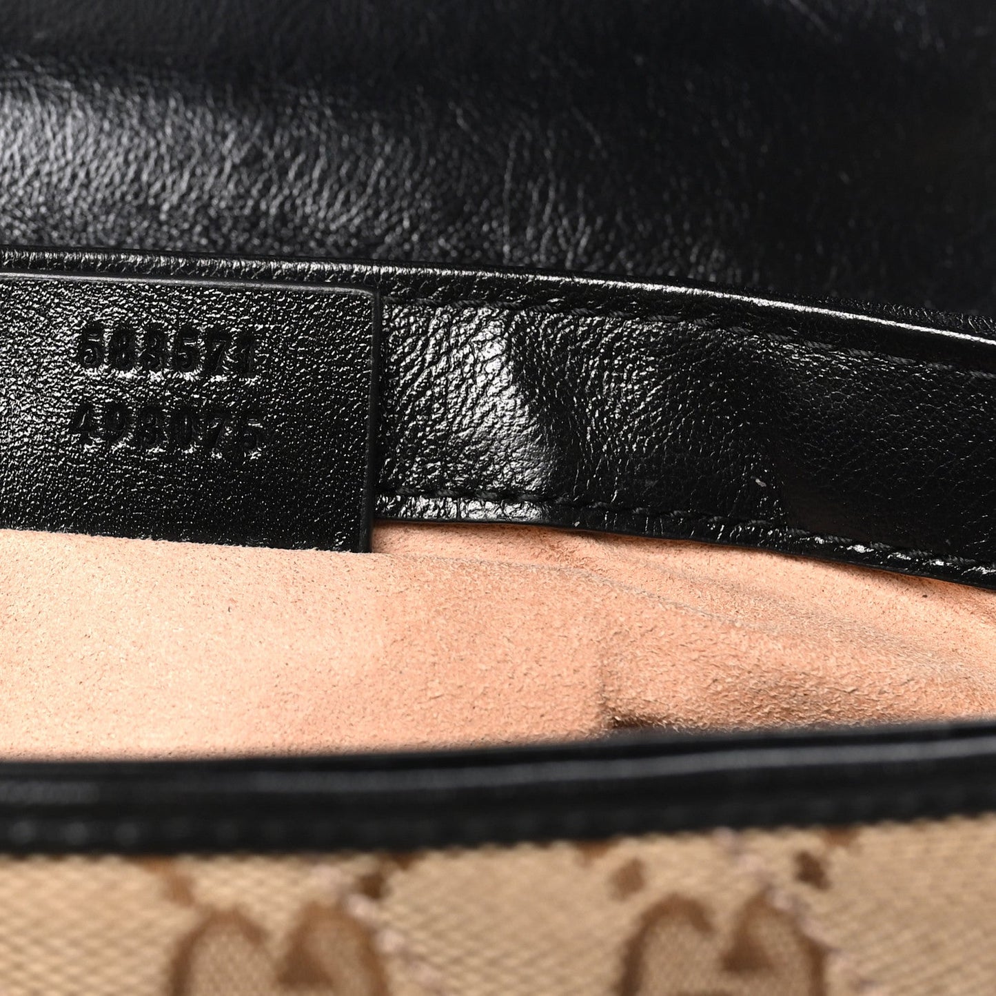 Monogram Azalea Calfskin Matelasse Diagonal Mini GG Marmont Top Handle Shoulder Bag Beige Ebony Black