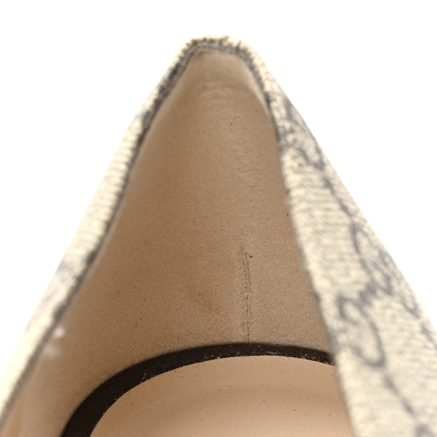 GG Supreme Monogram Malaga Kid Blondie Pumps 35.5 Beige Ebony New Acero