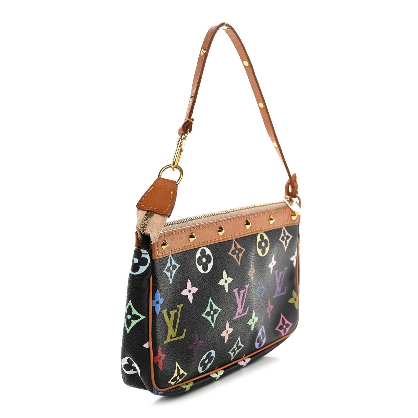 Monogram Multicolor Pochette Accessories Black