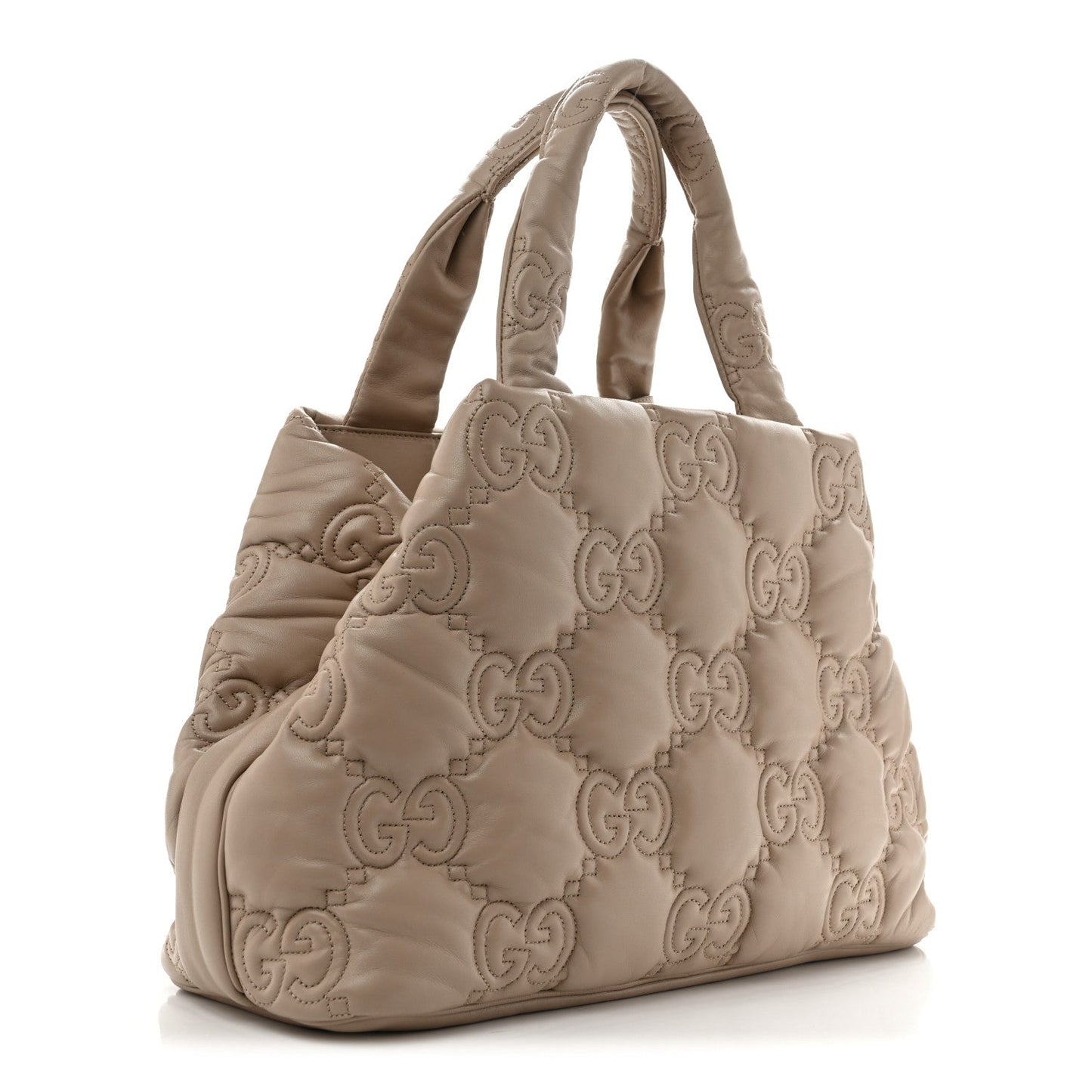 Calfskin GG Matelasse Large Tote  Beige