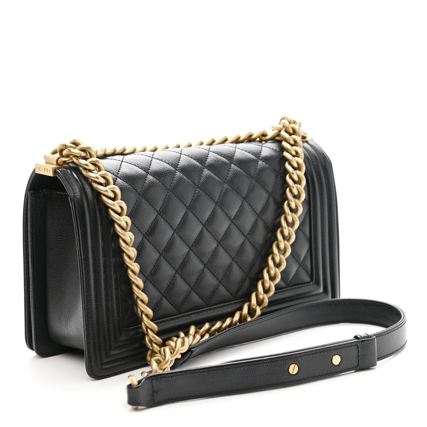 Caviar Quilted Medium Boy Flap Black