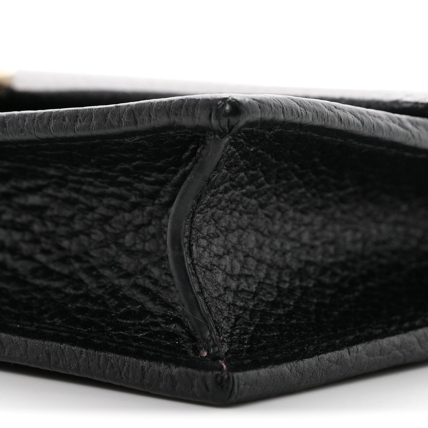 Dollar Calfskin Interlocking G Chain Wallet Black