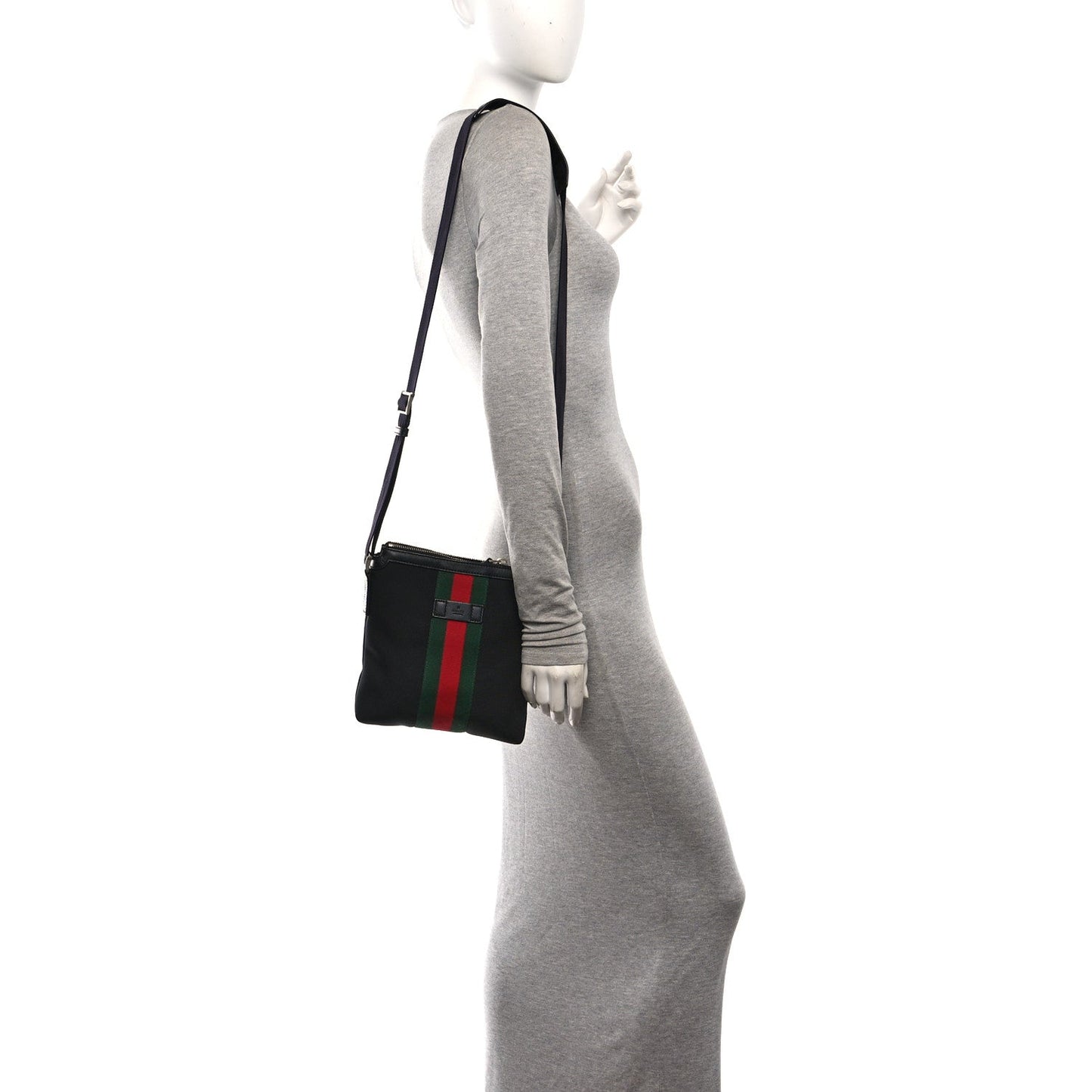 Techno Canvas Web Messenger Bag Black