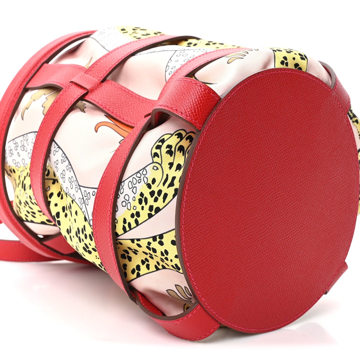 Epsom Silk Les Leopards Musardine Bag Rouge Casaque