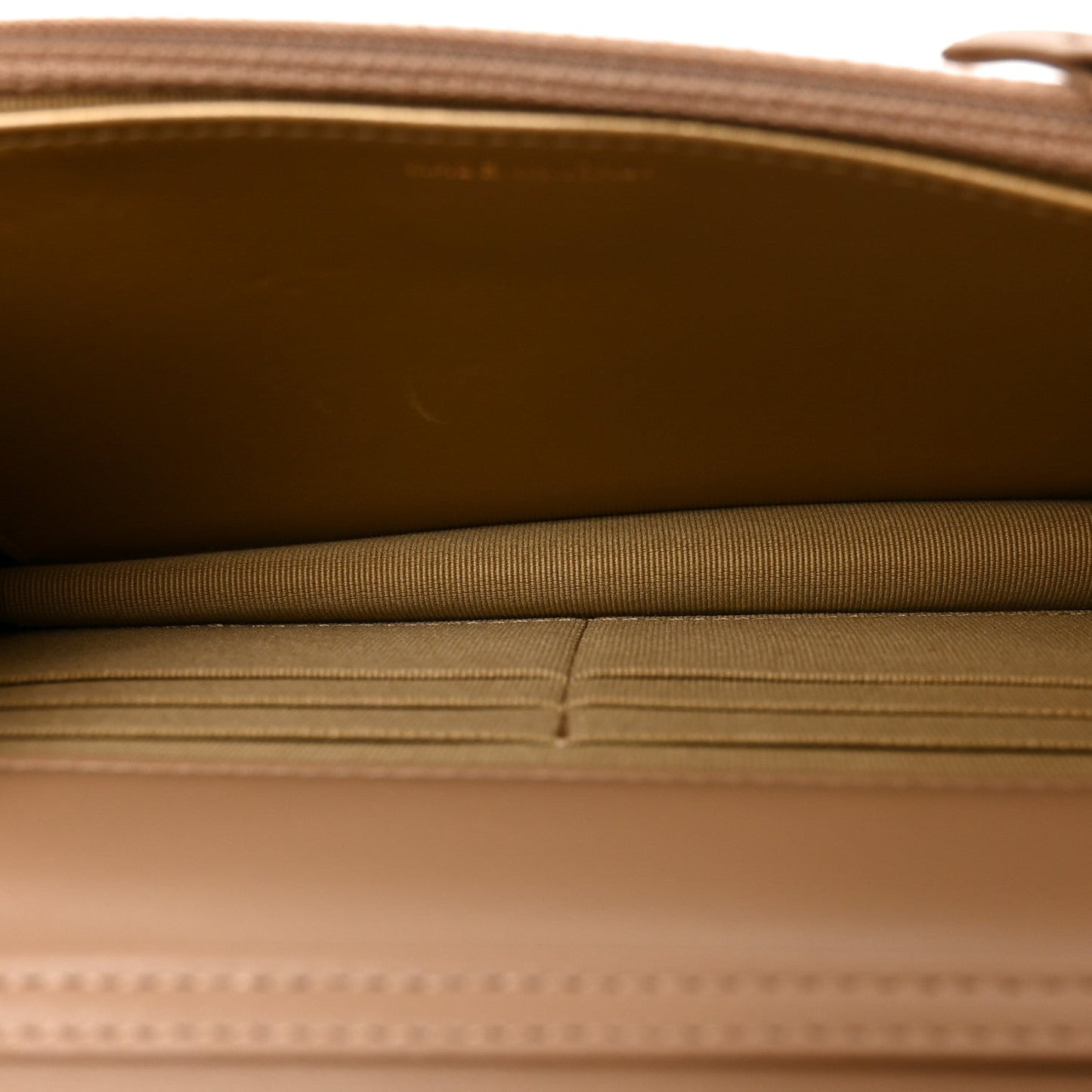 Lambskin Quilted CC Pearl Crush Wallet on Chain WOC Beige
