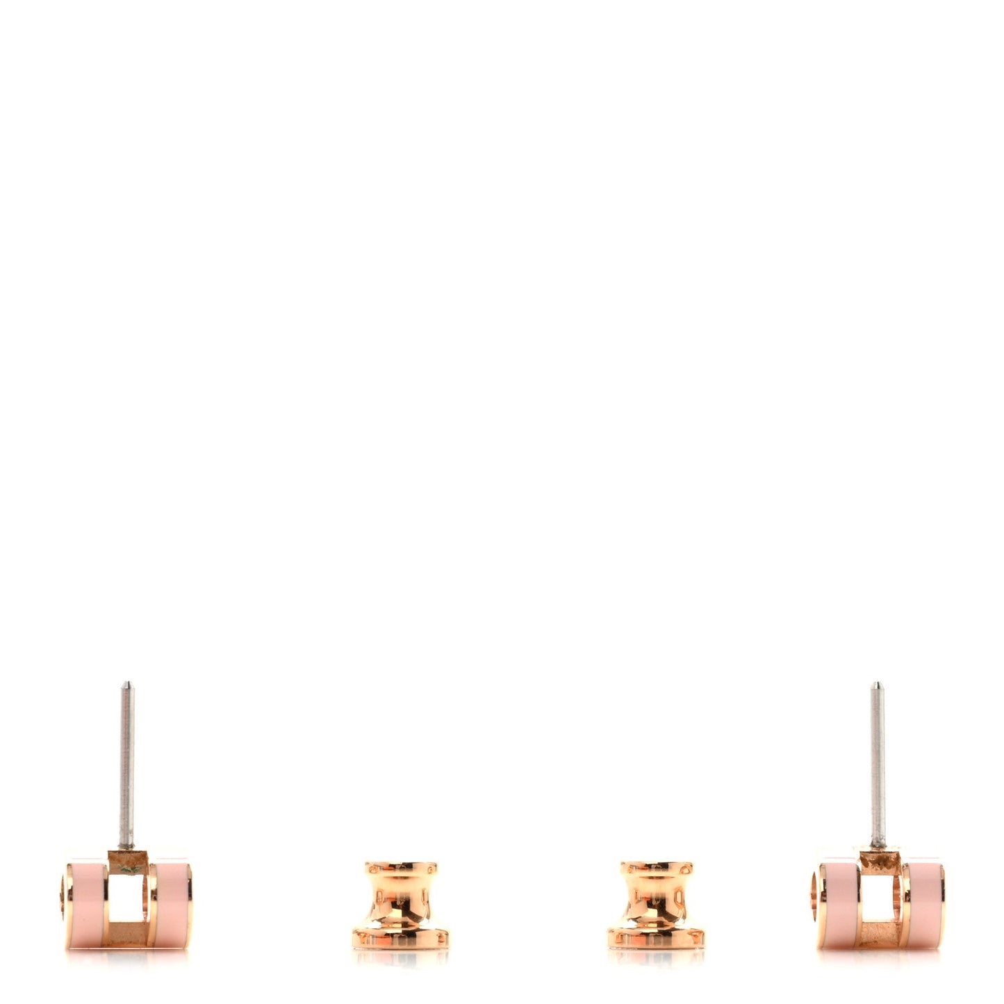 Rose Gold Lacquered Mini Pop H Earrings Rose Dragee