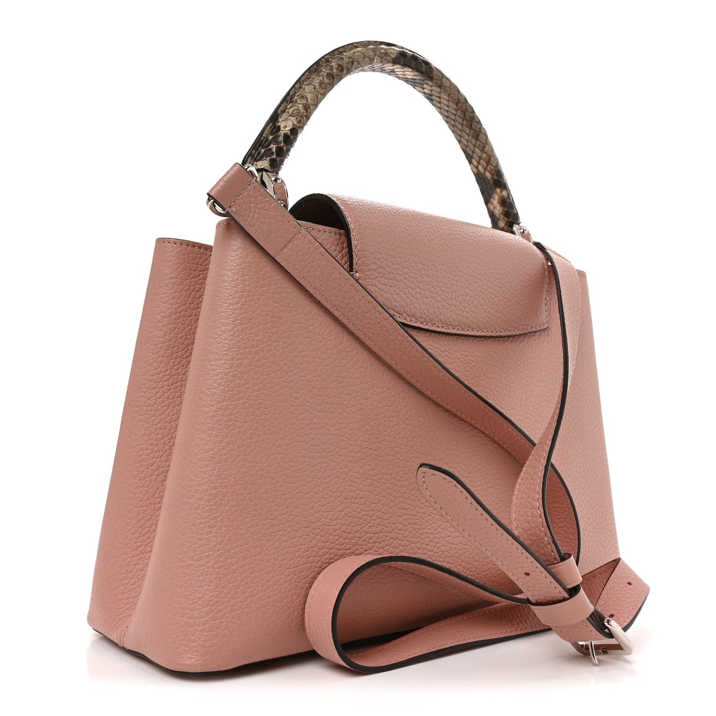 Taurillon Snakeskin Capucines PM Magnolia