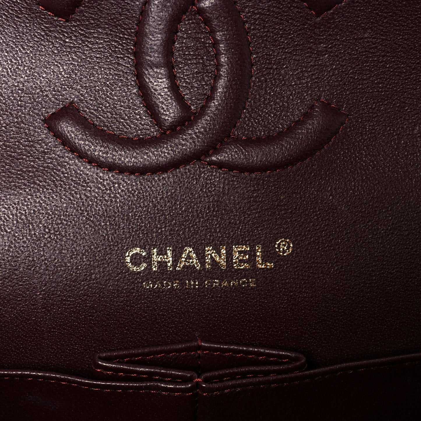 Caviar Chevron Quilted Medium Double Flap Black